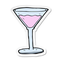 sticker of a cartoon cocktail