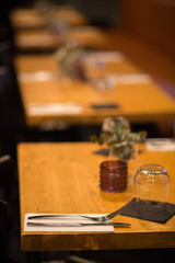 Naklejka na ściany i meble table in restaurant
