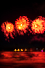 Annual summer fireworks event at Scheveningen beach in Den Haag on 17th August by Germany