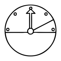 line drawing cartoon speedometer