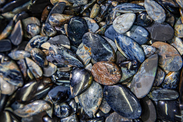 Blue stone lapis lazuli natural background