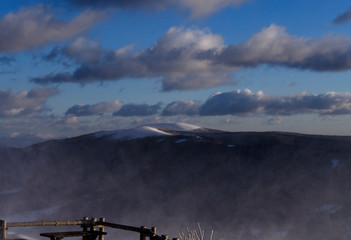 Zimiwa panorama Bieszczad Rawki