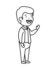 happy young man character