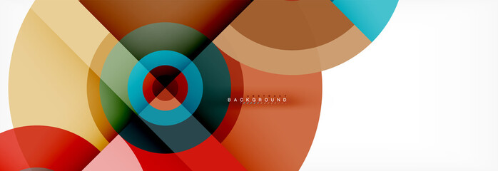Obraz premium Geometric circle abstract background, creative geometric wallpaper.