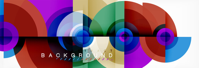 Geometric circle abstract background, creative geometric wallpaper.