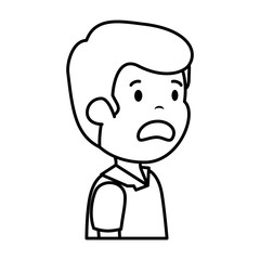 young sad man character