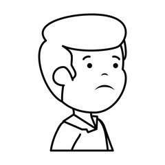 young sad man character