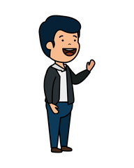 happy young man character