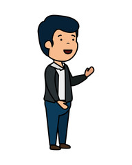 happy young man character