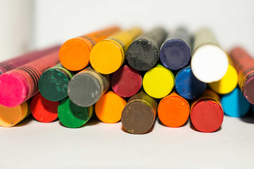 Multi color pastel stacked together with space for text