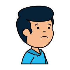 young sad man character