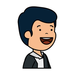 happy young man character