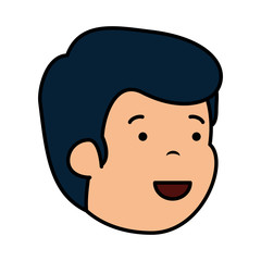 happy young man head character