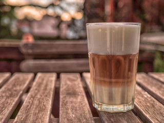 Morning Coffee with milk foam in high resolution