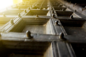 Close up of Old wooden door