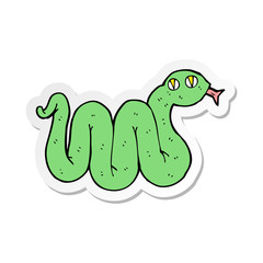 sticker of a funny cartoon snake