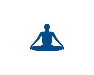 Meditation yoga logo template vector icon design 