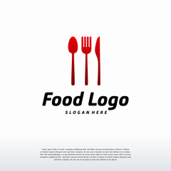 Fototapeta na wymiar Simple Food logo designs template, Restaurant logo symbol, Logo symbol icon
