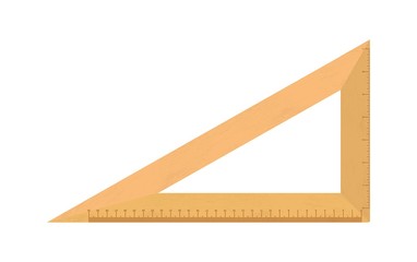 Realistic School wooden measuring ruler