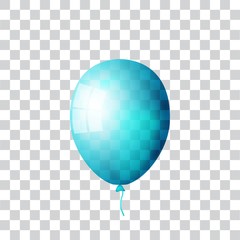 Fototapeta na wymiar illustration of blue shiny balloon