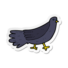 sticker of a cartoon bird