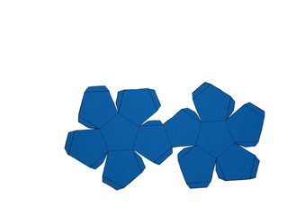 Geometry net of  platonic solids Dodecahedron. 2-dimensional shape that can be folded to form a...