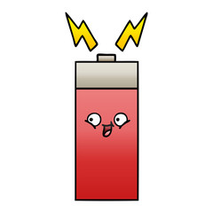 gradient shaded cartoon battery