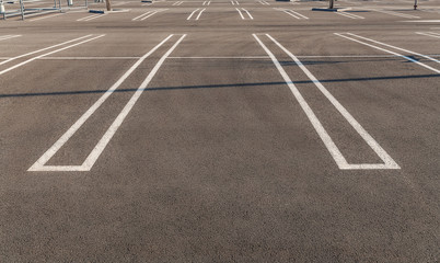 Picture of parking lot with reserved spaces. © Dusan Petkovic