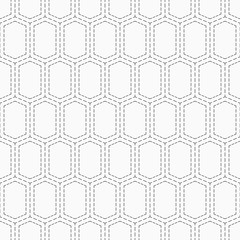Naklejka premium Abstract seamless pattern of dotted elongated hexagons.