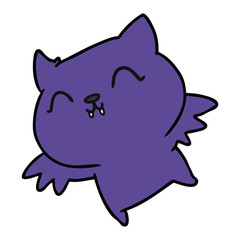 cartoon of cute kawaii bat