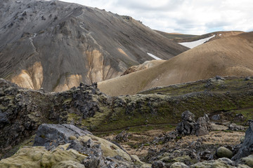 Volcanic mountains of Landmannalaugar in Fjallabak Nature Reserve. Iceland