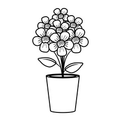 floral decoration in clay pot