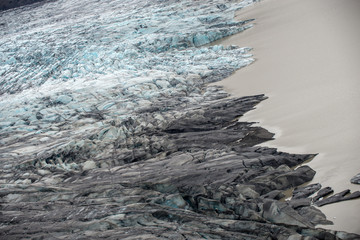  Svinafellsjokull glacier, part of Vatnajokull glacier. Skaftafel National Park on Iceland