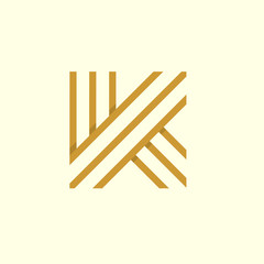 Letter K logo concept. creative and luxury monogram logotype 