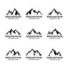 Mountain Shapes Set For Logo Design.  - obrazy, fototapety, plakaty