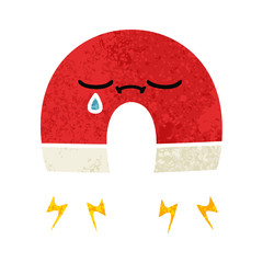 retro illustration style cartoon magnet