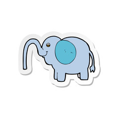 sticker of a cartoon elephant squirting water