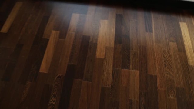 Carpenter covers the mordant plaque on dry wood, accelerated shooting.