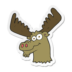 sticker of a cartoon moose