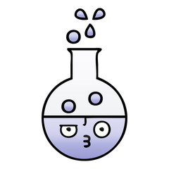 gradient shaded cartoon test tube