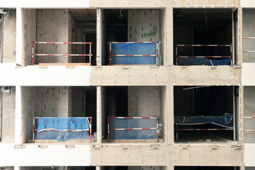 Close up Under construction new Condominium Building at Kuala Lumpur, Malaysia