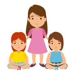 mother with daughters characters