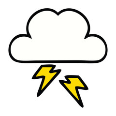 cute cartoon thunder cloud