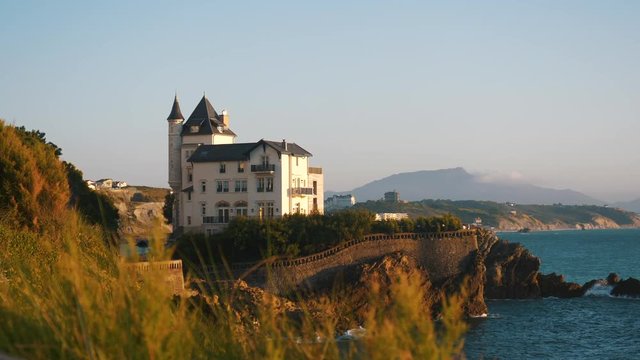 Biarritz coast villa chateau cliff house Atlantic France Basque