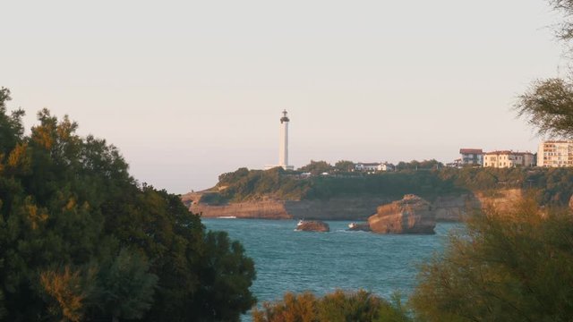 phare biarritz sunset