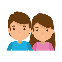 young couple avatars characters