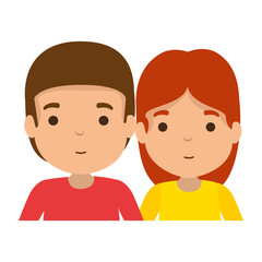 young couple avatars characters