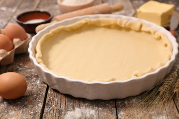 puff pastry dough with ingredient