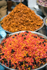 Dried fruits in the oriental market