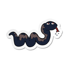 sticker of a cartoon snake